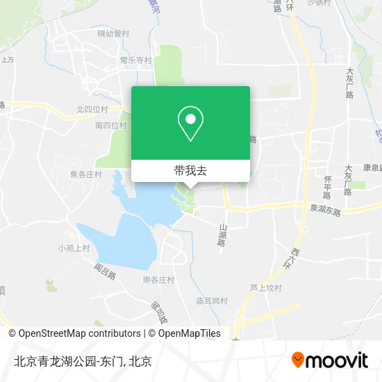 北京青龙湖公园-东门地图