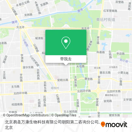 北京易圣万康生物科技有限公司朝阳第二咨询分公司地图