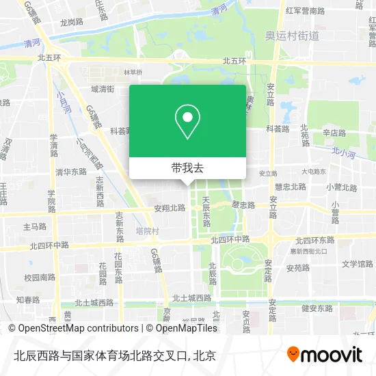 北辰西路与国家体育场北路交叉口地图