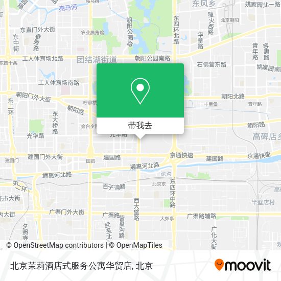 北京茉莉酒店式服务公寓华贸店地图