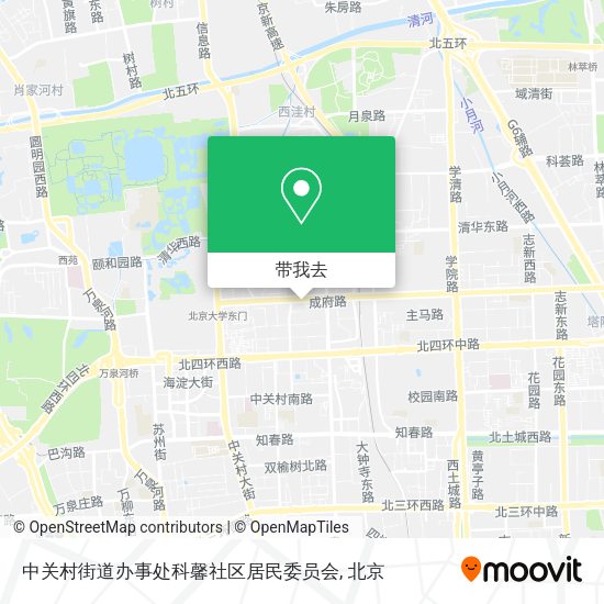 中关村街道办事处科馨社区居民委员会地图