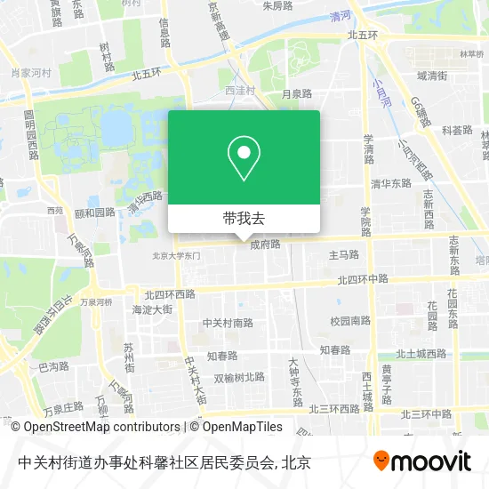 中关村街道办事处科馨社区居民委员会地图