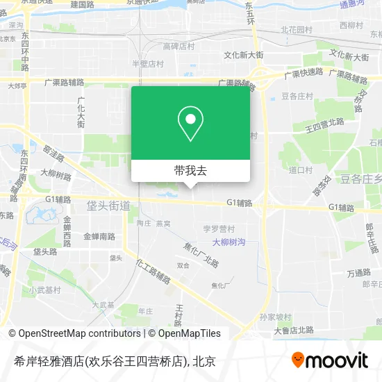希岸轻雅酒店(欢乐谷王四营桥店)地图