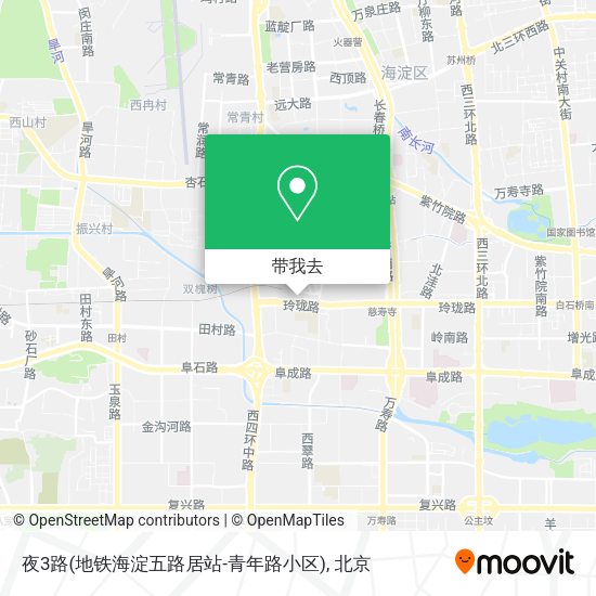 夜3路(地铁海淀五路居站-青年路小区)地图