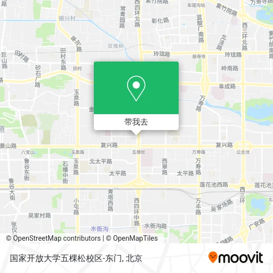 国家开放大学五棵松校区-东门地图