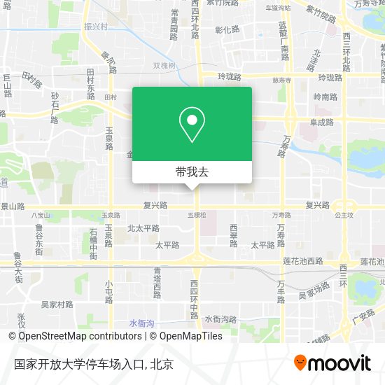 国家开放大学停车场入口地图