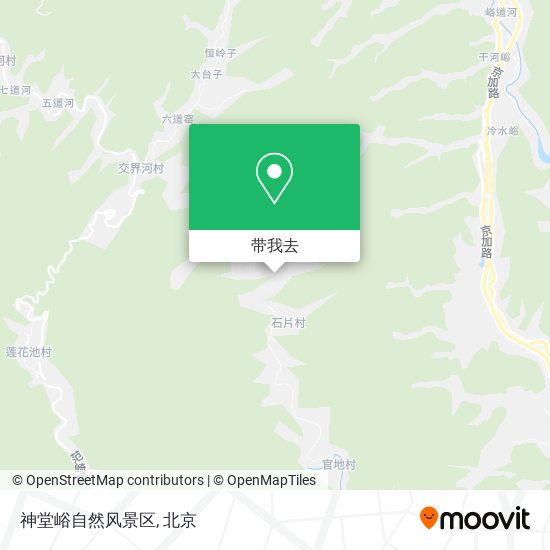 神堂峪自然风景区地图