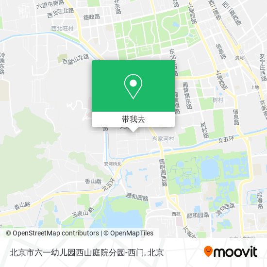北京市六一幼儿园西山庭院分园-西门地图