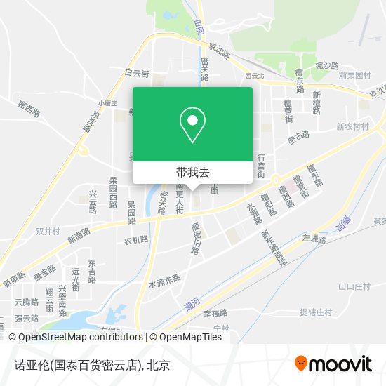 诺亚伦(国泰百货密云店)地图