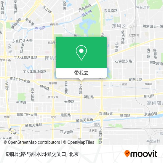 朝阳北路与甜水园街交叉口地图