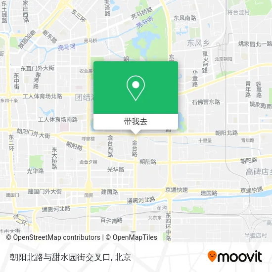 朝阳北路与甜水园街交叉口地图
