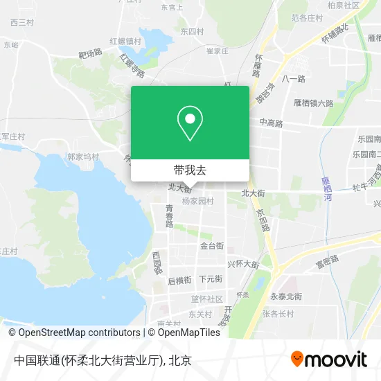 中国联通(怀柔北大街营业厅)地图