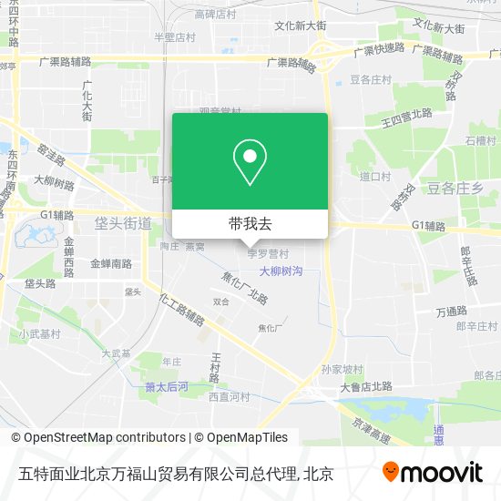 五特面业北京万福山贸易有限公司总代理地图