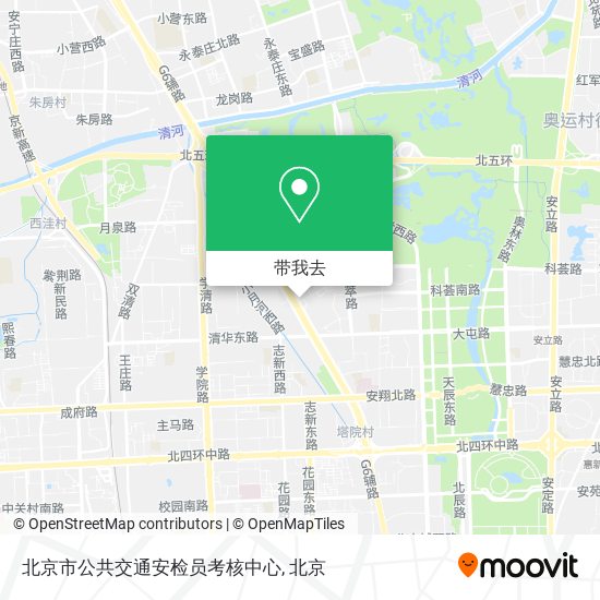 北京市公共交通安检员考核中心地图
