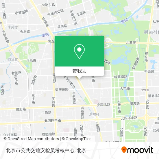 北京市公共交通安检员考核中心地图