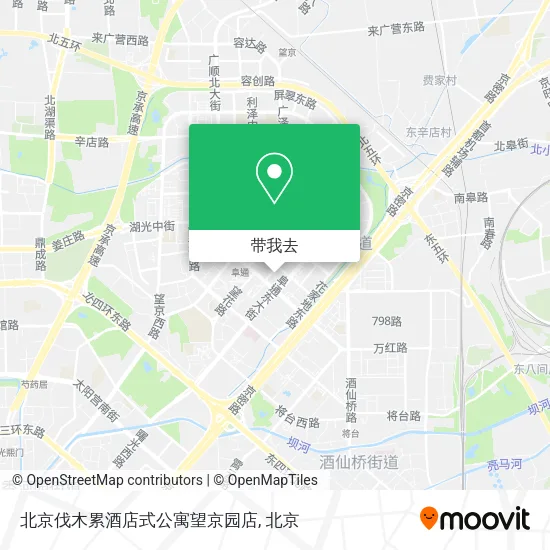 北京伐木累酒店式公寓望京园店地图