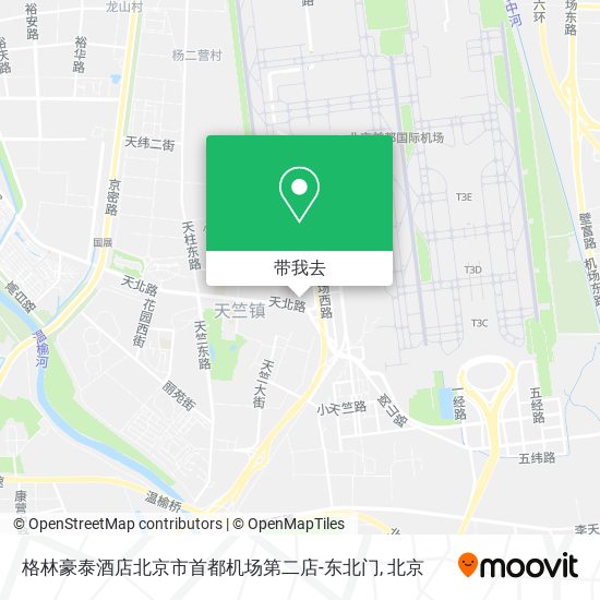 格林豪泰酒店北京市首都机场第二店-东北门地图