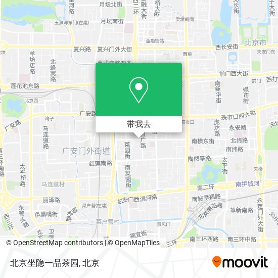 北京坐隐一品茶园地图