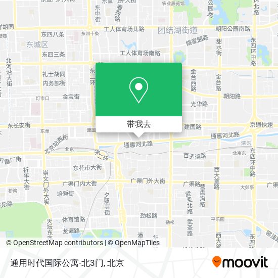 通用时代国际公寓-北3门地图