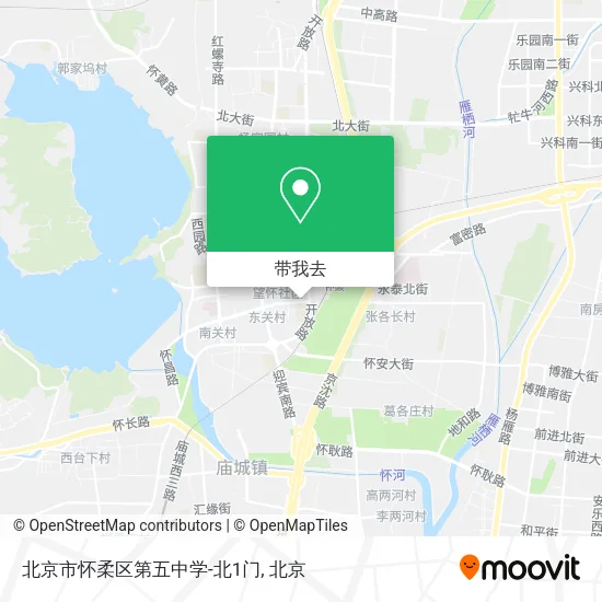 北京市怀柔区第五中学-北1门地图