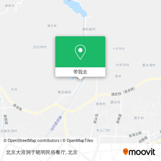 北京大溶洞于晓明民俗餐厅地图