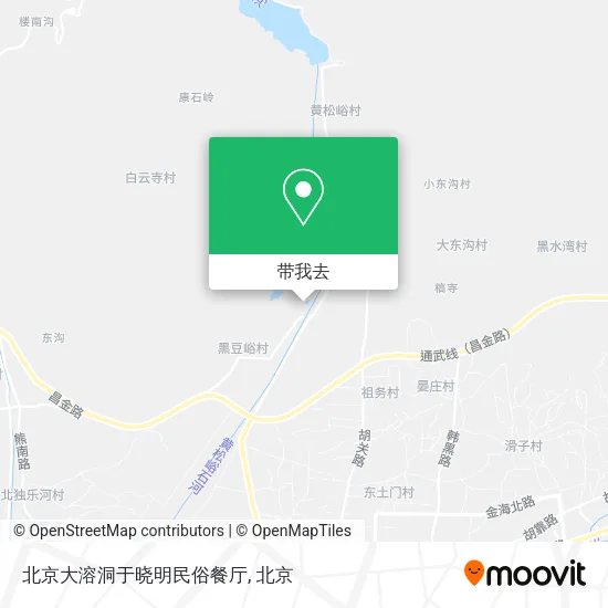 北京大溶洞于晓明民俗餐厅地图