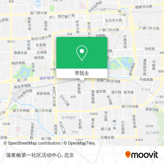 蒲黄榆第一社区活动中心地图