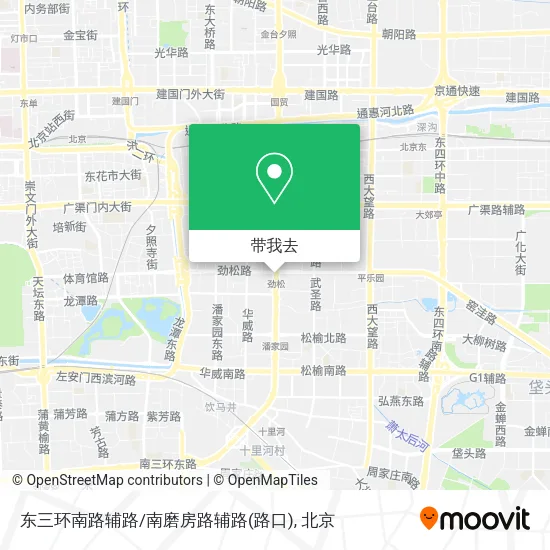 东三环南路辅路/南磨房路辅路(路口)地图