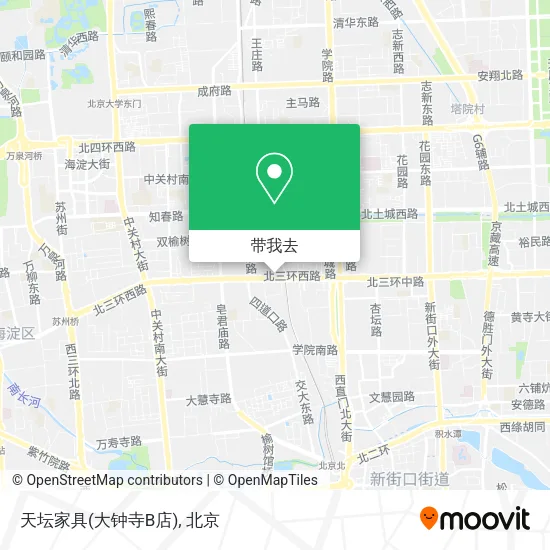 天坛家具(大钟寺B店)地图