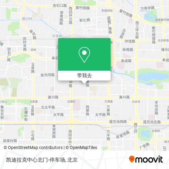 凯迪拉克中心北门-停车场地图
