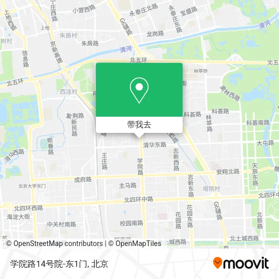 学院路14号院-东1门地图