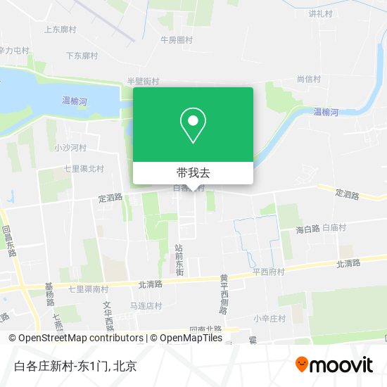 白各庄新村-东1门地图