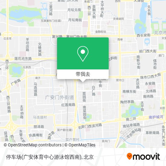 停车场(广安体育中心游泳馆西南)地图