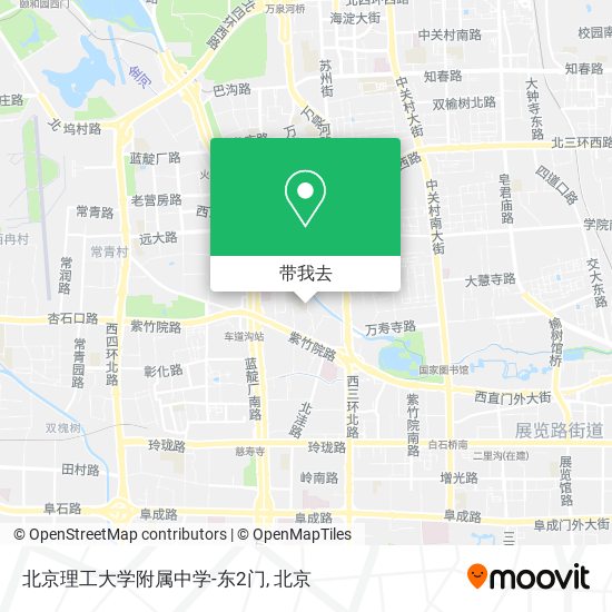 北京理工大学附属中学-东2门地图