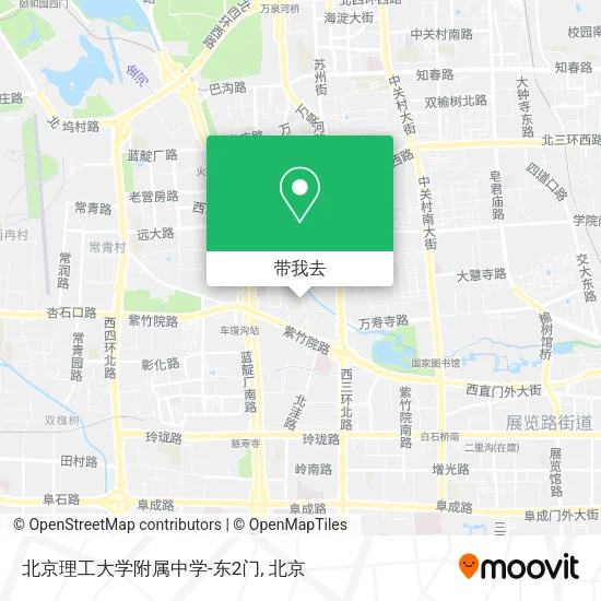 北京理工大学附属中学-东2门地图