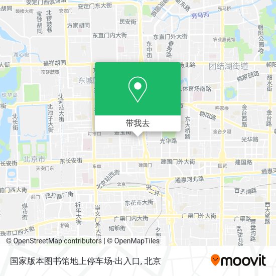 国家版本图书馆地上停车场-出入口地图