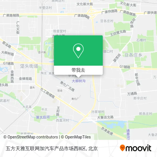 五方天雅互联网加汽车产品市场西8区地图