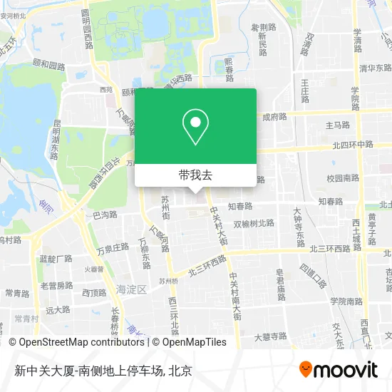 新中关大厦-南侧地上停车场地图