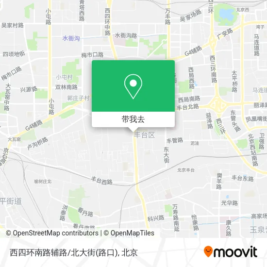 西四环南路辅路/北大街(路口)地图