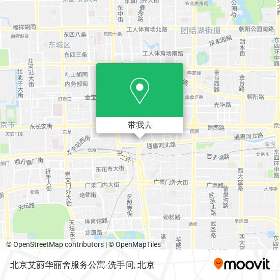 北京艾丽华丽舍服务公寓-洗手间地图