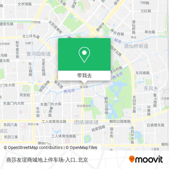 燕莎友谊商城地上停车场-入口地图