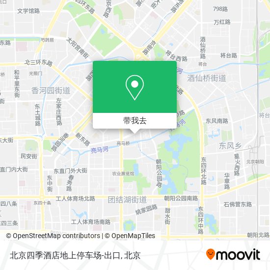 北京四季酒店地上停车场-出口地图