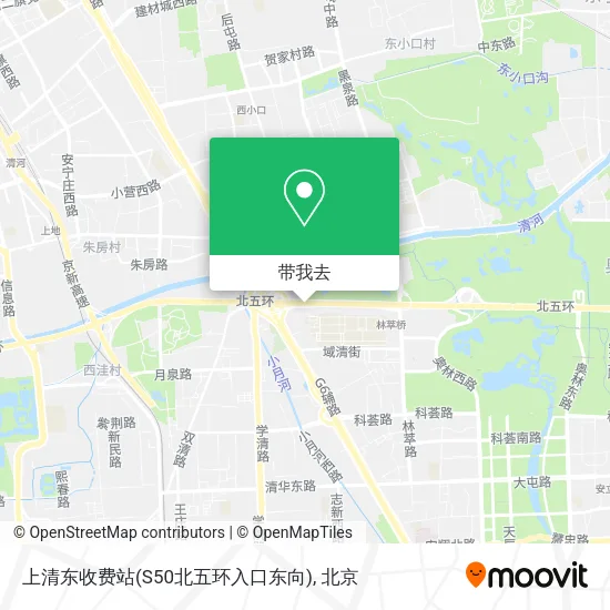 上清东收费站(S50北五环入口东向)地图