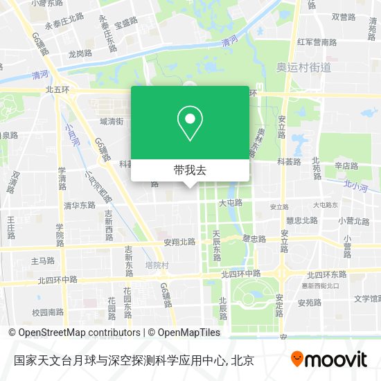 国家天文台月球与深空探测科学应用中心地图