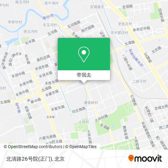 北清路26号院(正门)地图