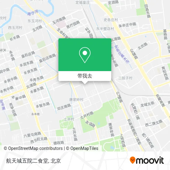 航天城五院二食堂地图