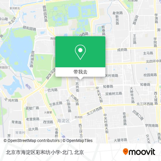 北京市海淀区彩和坊小学-北门地图