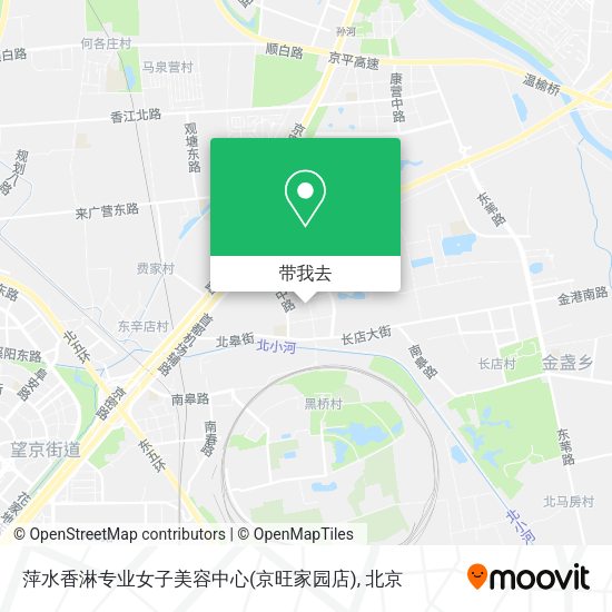 萍水香淋专业女子美容中心(京旺家园店)地图