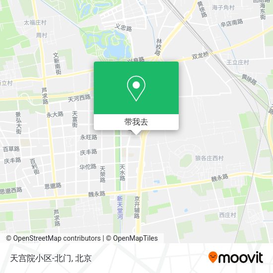 天宫院小区-北门地图