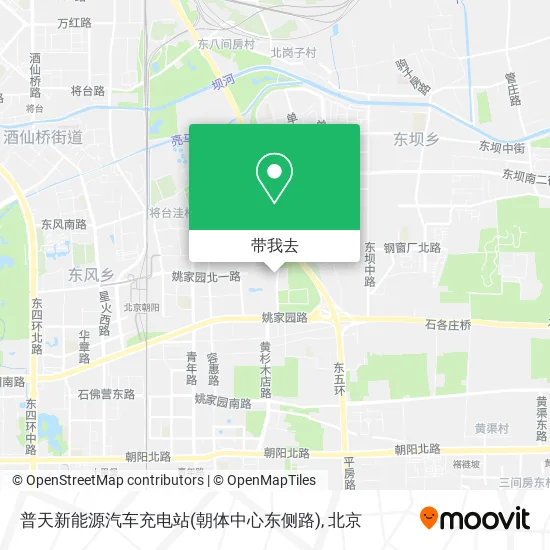 普天新能源汽车充电站(朝体中心东侧路)地图